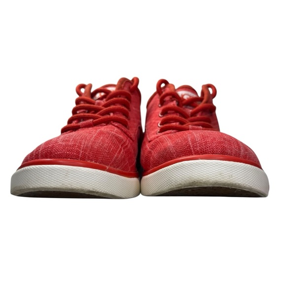 UGG Australia Hally Lace Up Sneakers Red Canvas Shoes Womens 9 / UGG SN 1002640 - Picture 7 of 15